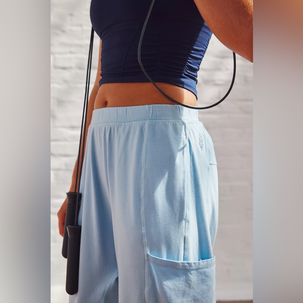 Light Blue Women's Casual Jogger Pants - Picture 4 of 4
